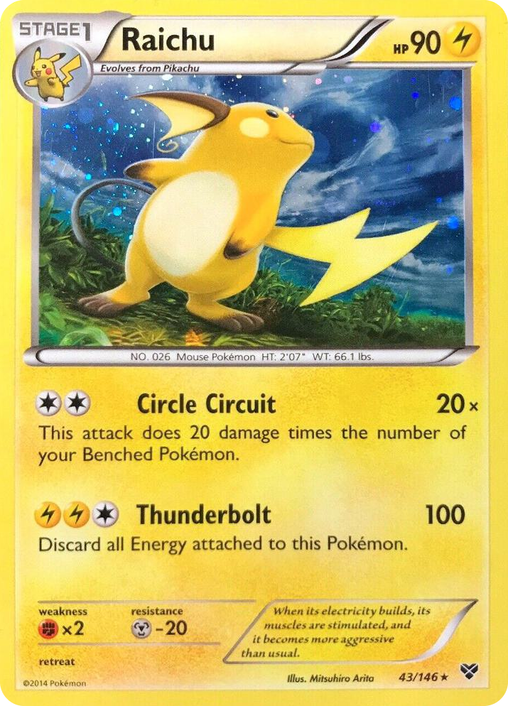 0043 Raichu - 43/146 (Cosmos Holo) Promo Blister Exclusives