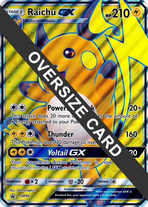 SM090 Raichu GX - SM90 Promo Jumbo Cards