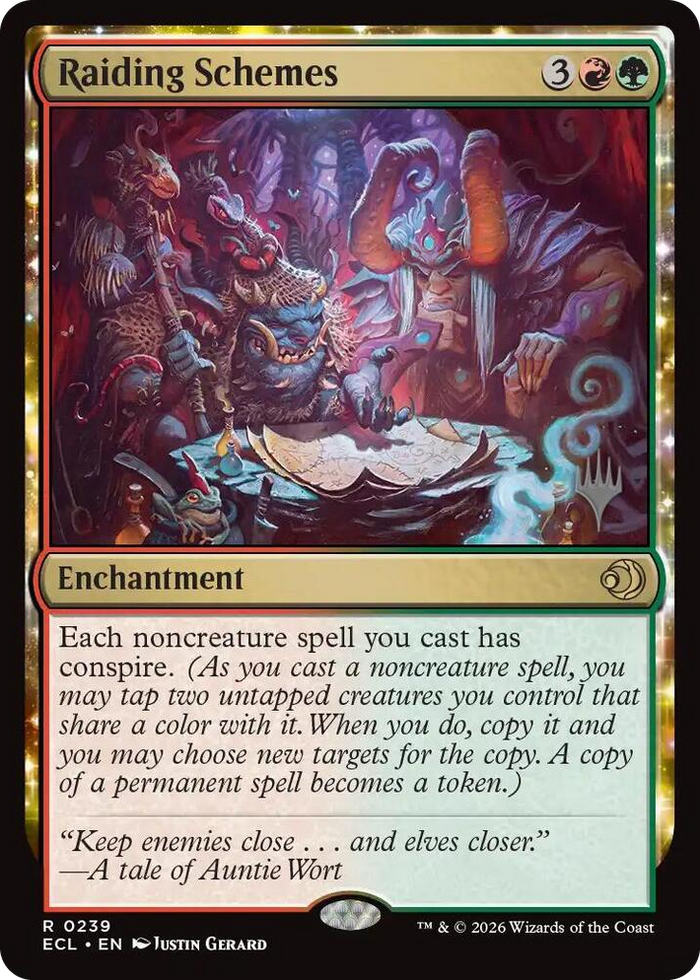 Raiding Schemes #239 R - Promo Pack: Lorwyn Eclipsed Pokemon card