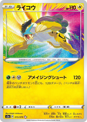 0015 Raikou Amazing Rare Legendary Heartbeat