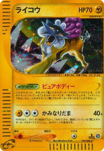 0039 Raikou Holo Rare Split Earth
