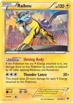 0055 Raikou - 55/162 (Cosmos Holo) Promo Blister Exclusives