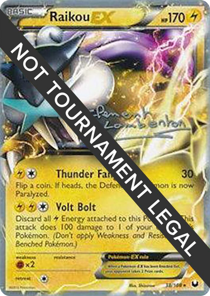 0038 Raikou EX - 2013 (Clement Lamberton) Ultra Rare World Championship Decks