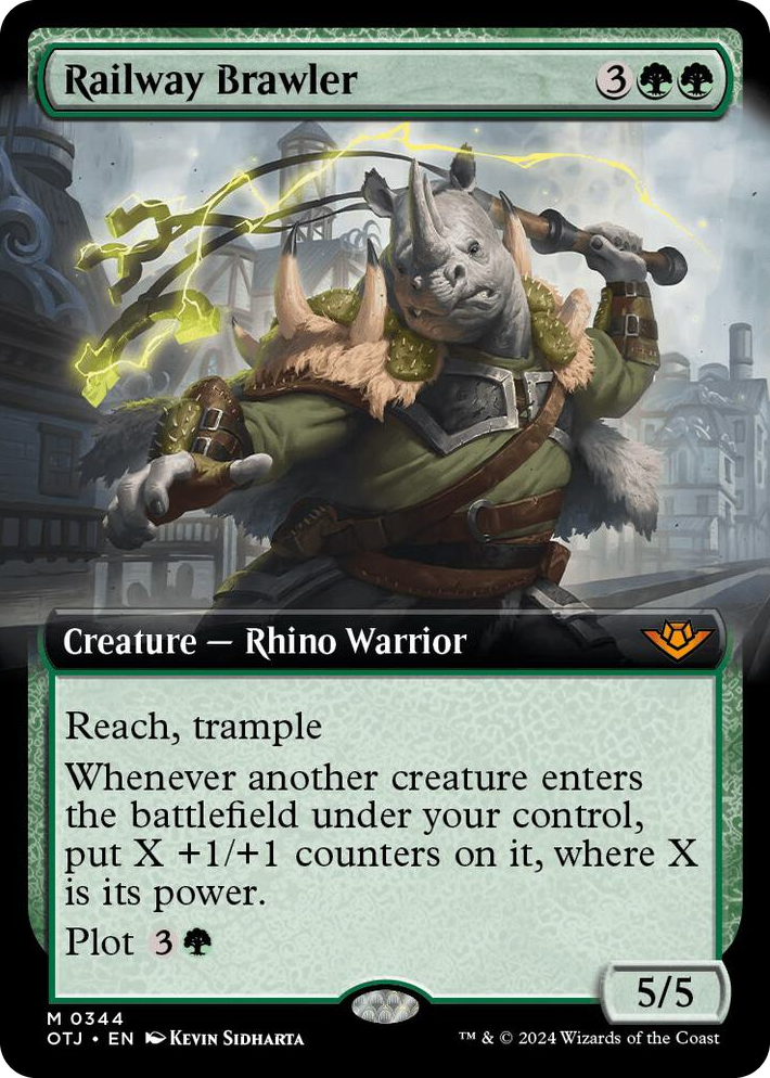 0344 Railway Brawler (Extended Art) M Outlaws of Thunder Junction