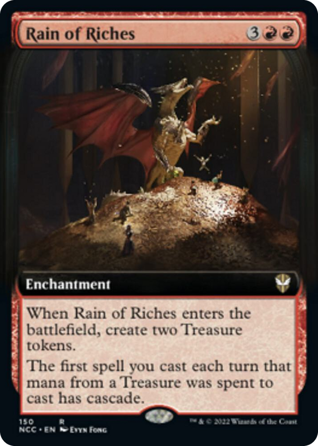 0150 Rain of Riches (Extended Art) R Commander: Streets of New Capenna