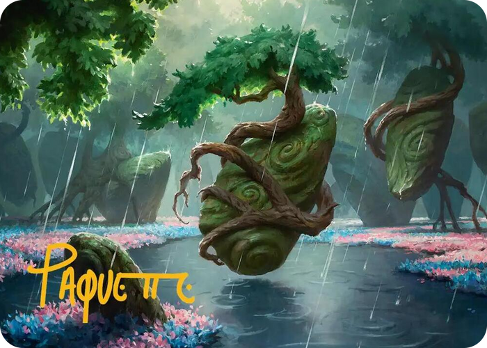 Rain-Slicked Copse Art Card (Gold-Stamped Signature) #49 S - Art Series: Lorwyn Eclipsed Pokemon card