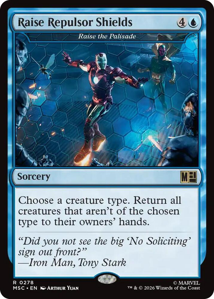 Raise Repulsor Shields - Raise the Palisade #278 R - Commander: Marvel Super Heroes Pokemon card