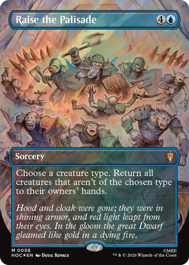 0058 Raise the Palisade (Borderless) (Surge Foil) M The Hobbit: Eternal-Legal