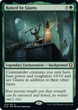 Raised by Giants #250 R - Commander Legends: Battle for Baldur's Gate Pokemon card