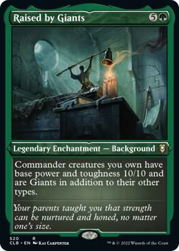 Raised by Giants (Foil Etched) #520 R - Commander Legends: Battle for Baldur's Gate Pokemon card