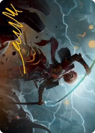 0031 Raiyuu, Storm's Edge Art Card (Gold-Stamped Signature) S Art Series: Kamigawa: Neon Dynasty
