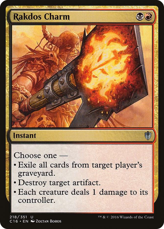 Rakdos Charm #218 U - Commander 2016 Pokemon card