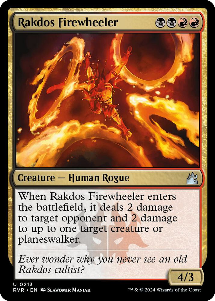 Rakdos Firewheeler #213 U - Ravnica Remastered Pokemon card