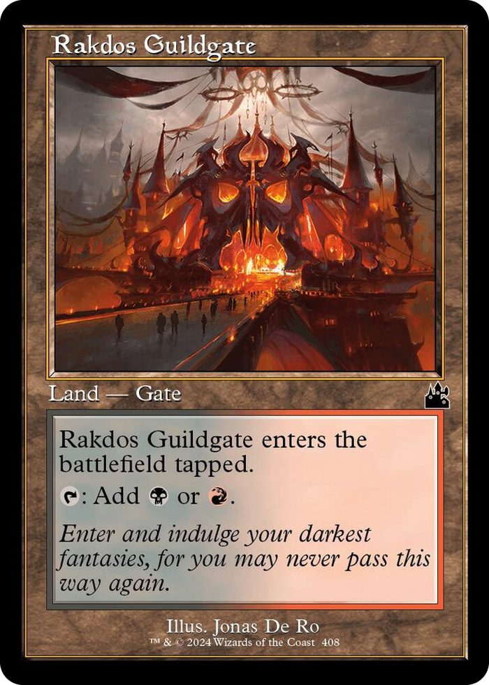 Rakdos Guildgate (Retro Frame) #408 C - Ravnica Remastered Pokemon card