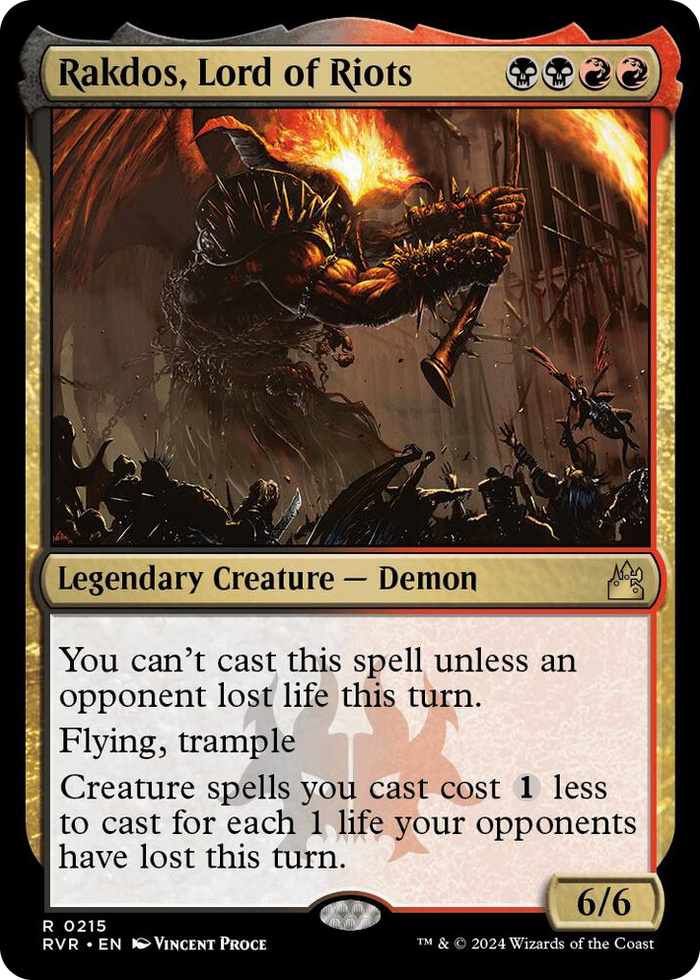 Rakdos, Lord of Riots #215 R - Ravnica Remastered Pokemon card
