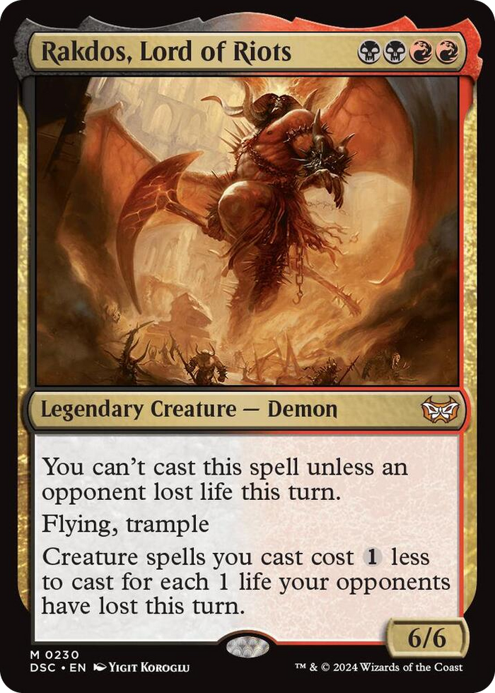 Rakdos, Lord of Riots #230 M - Commander: Duskmourn: House of Horror Pokemon card