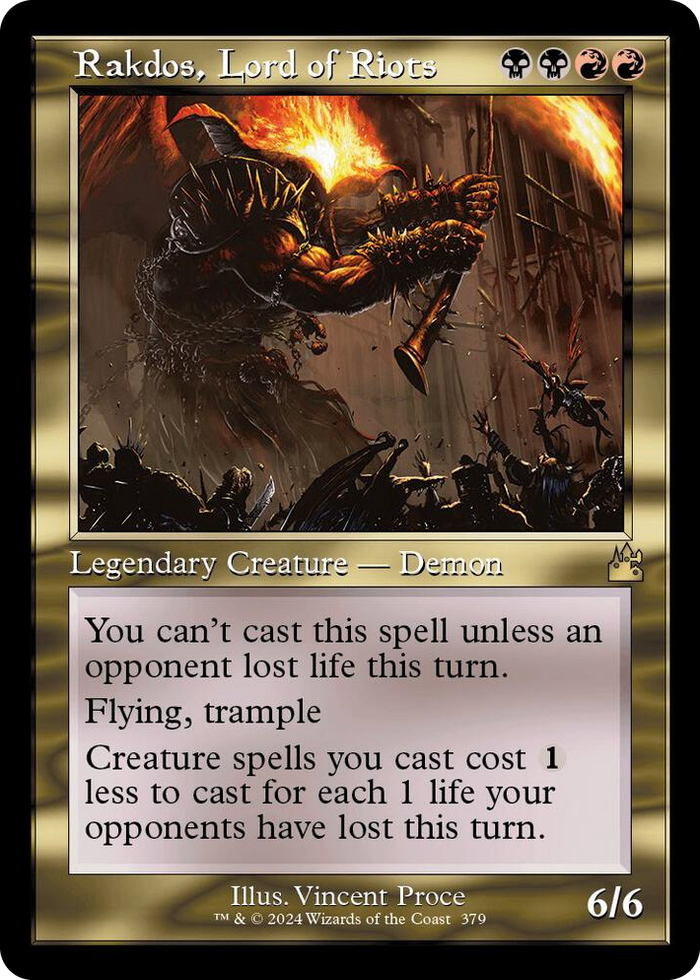 Rakdos, Lord of Riots (Retro Frame) #379 R - Ravnica Remastered Pokemon card