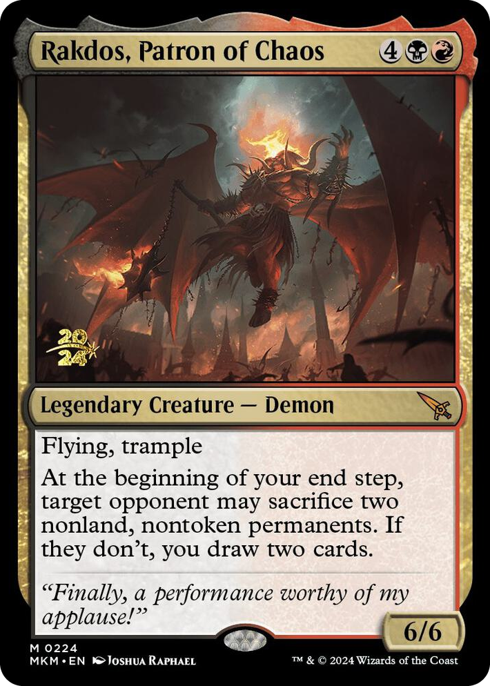 0224 Rakdos, Patron of Chaos M Prerelease Cards