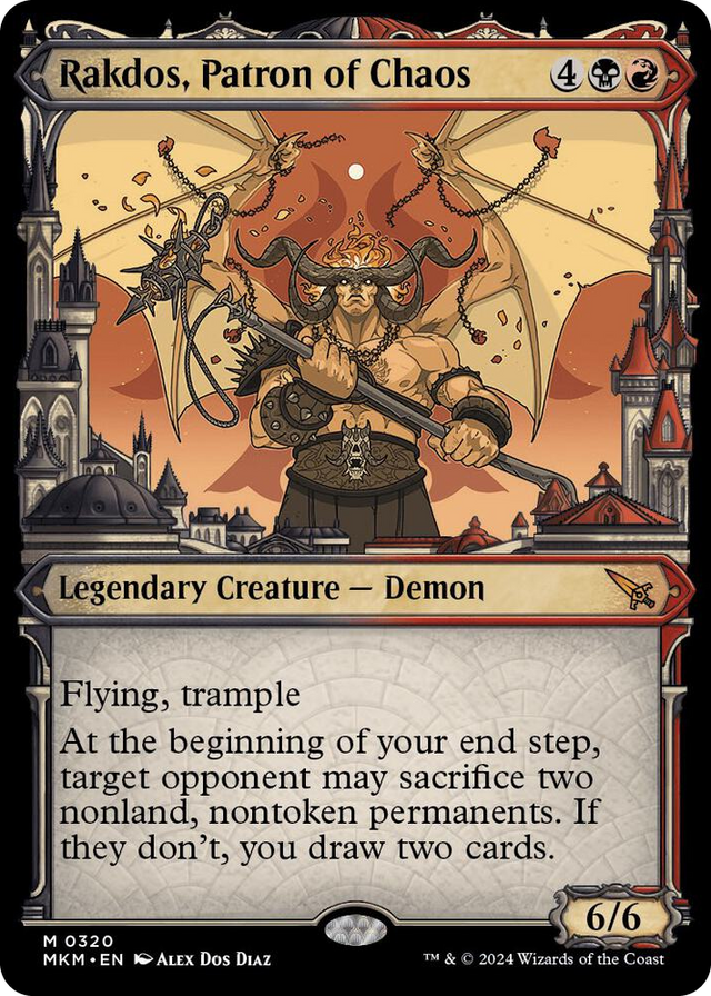 0320 Rakdos, Patron of Chaos (Showcase) (0320) M Murders at Karlov Manor