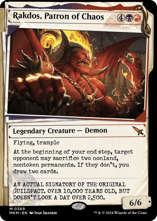 0369 Rakdos, Patron of Chaos (Showcase) (0369) M Murders at Karlov Manor
