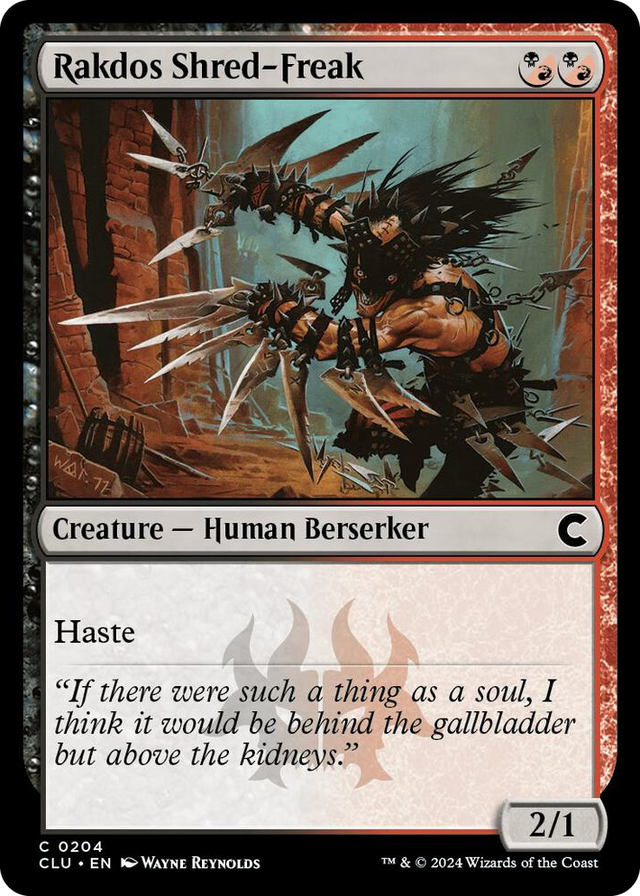 0204 Rakdos Shred-Freak C Ravnica: Clue Edition