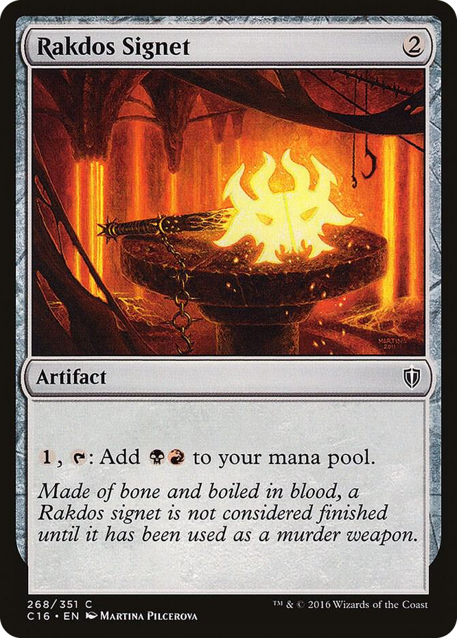 Rakdos Signet #268 C - Commander 2016 Pokemon card