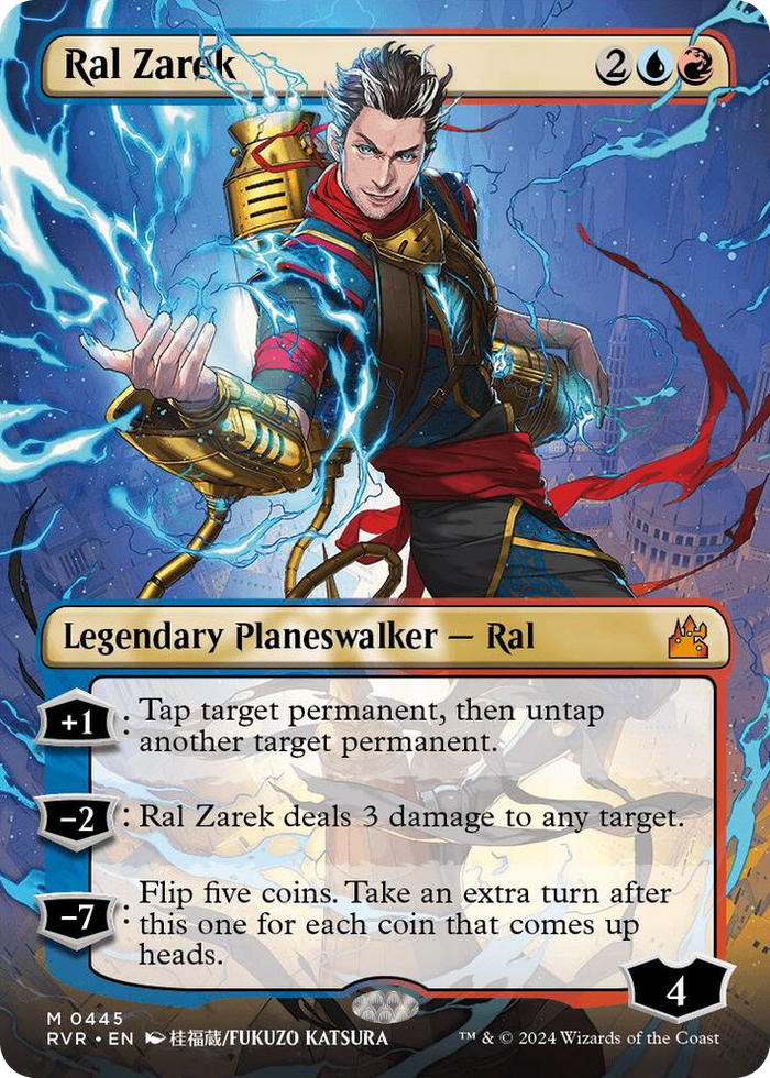 Ral Zarek (Anime Borderless) #445 M - Ravnica Remastered Pokemon card