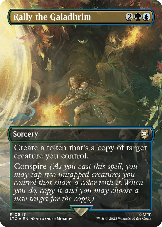 0543 Rally the Galadhrim (Borderless) (Surge Foil) R Commander: The Lord of the Rings: Tales of Middle-earth