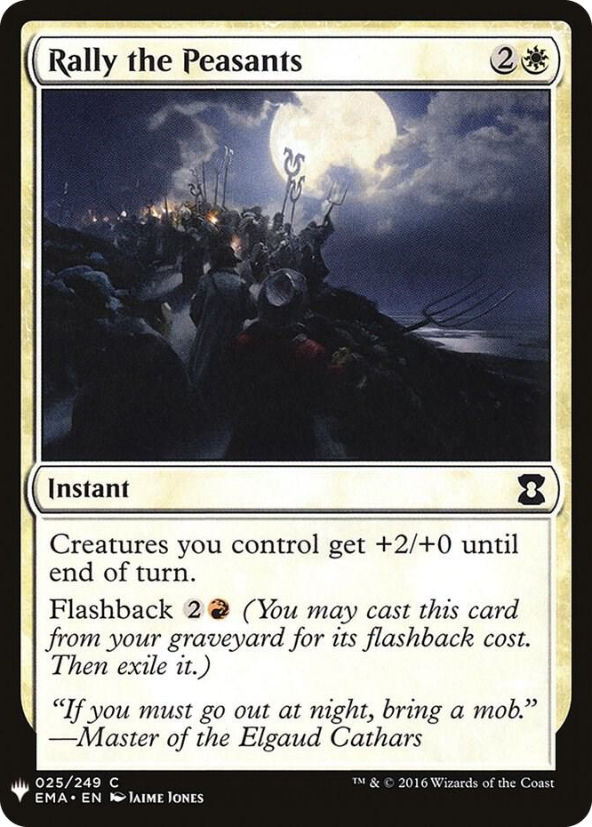 Rally the Peasants #25 C - The List Reprints Pokemon card