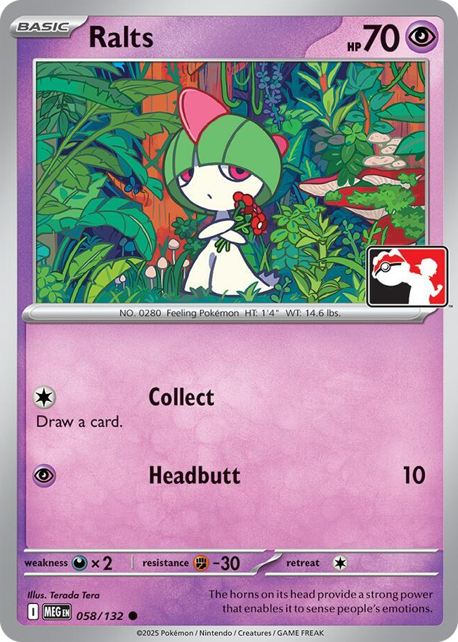 0058 Ralts Common Prize Pack Series Cards