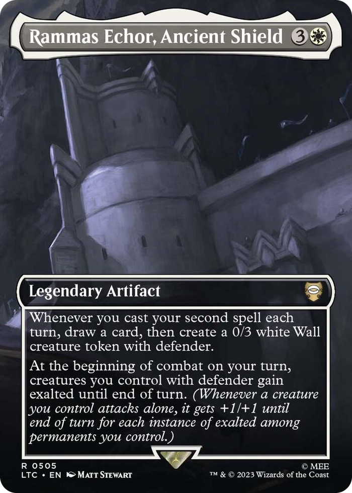 Rammas Echor, Ancient Shield (Borderless) #505 R - Commander: The Lord of the Rings: Tales of Middle-earth Pokemon card