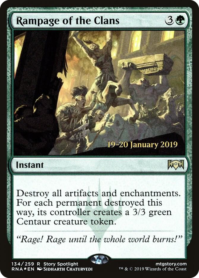 0134 Rampage of the Clans R Prerelease Cards