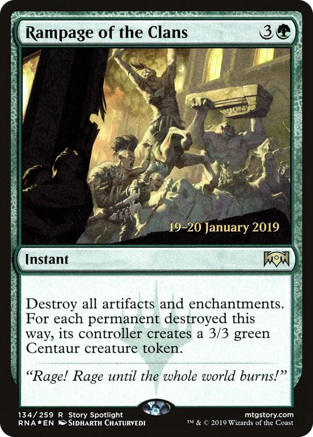 0134 Rampage of the Clans R Prerelease Cards
