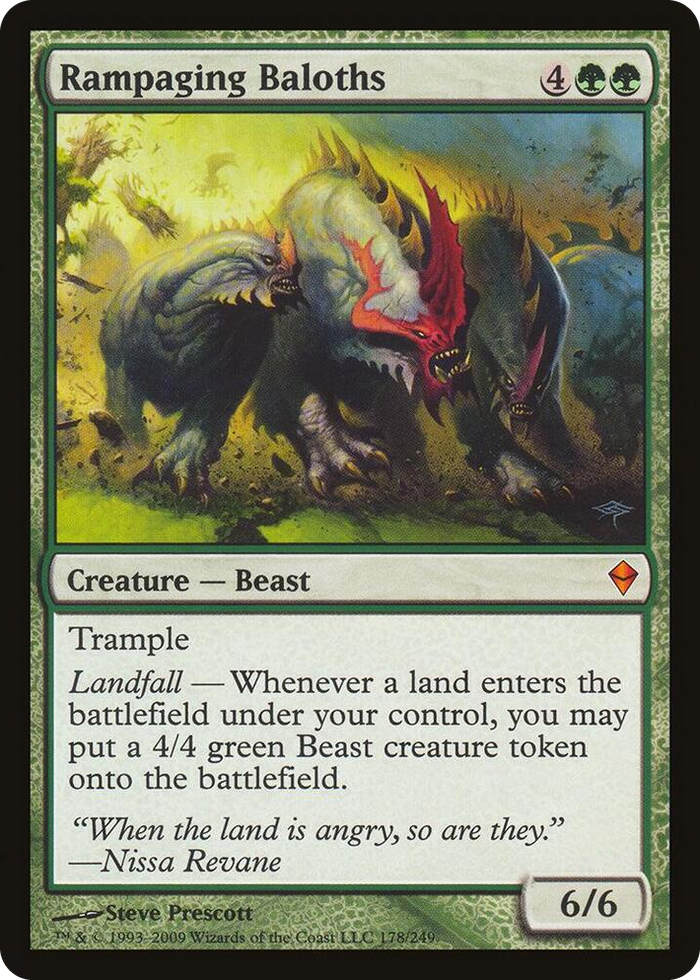 Rampaging Baloths (Zendikar) #178 M - Oversize Cards Pokemon card