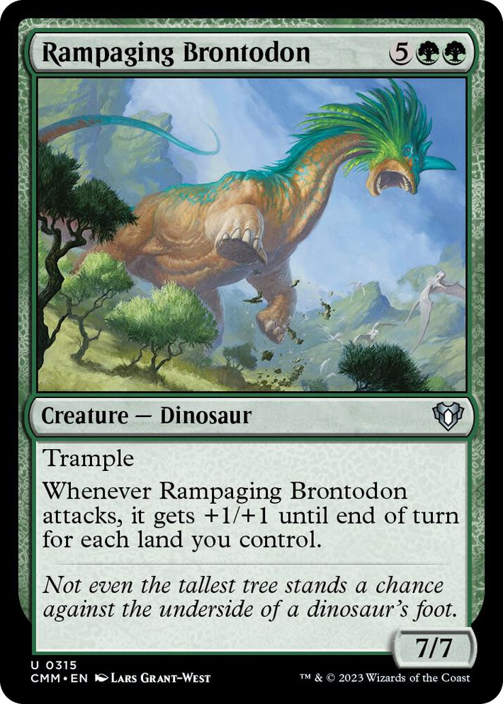 0315 Rampaging Brontodon U Commander Masters