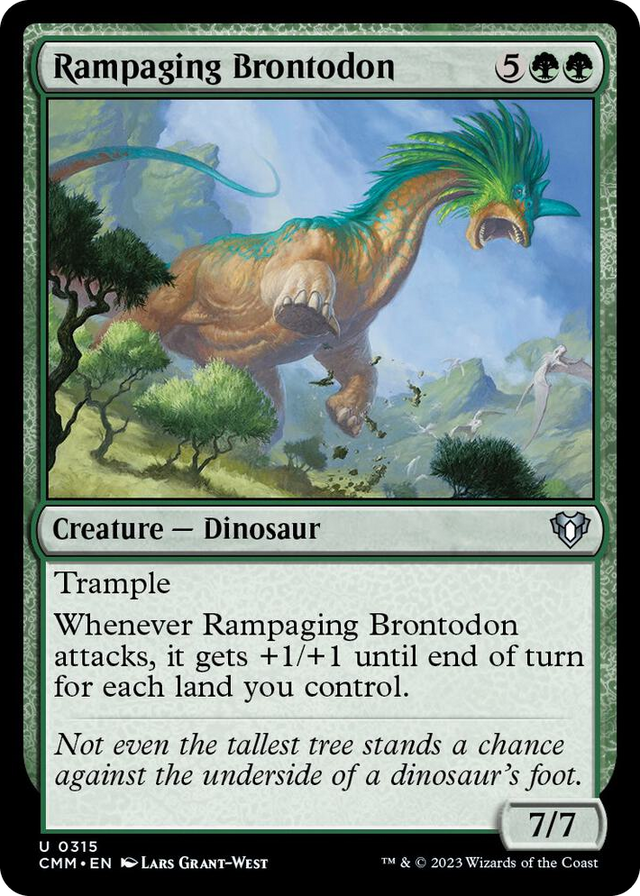 0315 Rampaging Brontodon U Commander Masters