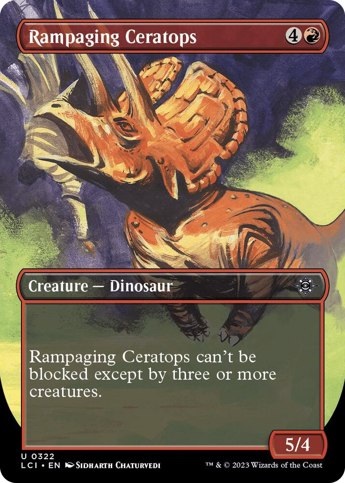 0322 Rampaging Ceratops (Borderless) U The Lost Caverns of Ixalan
