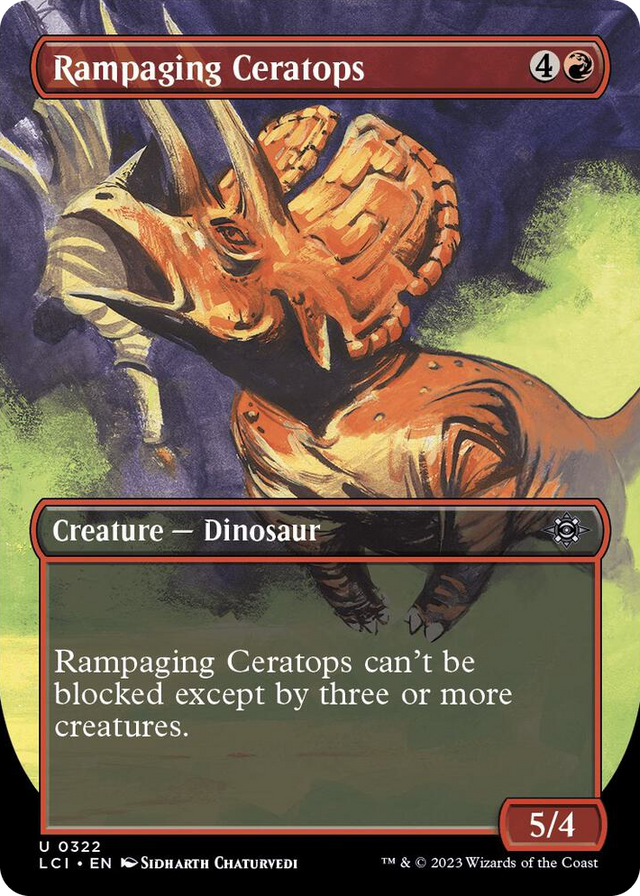 0322 Rampaging Ceratops (Borderless) U The Lost Caverns of Ixalan