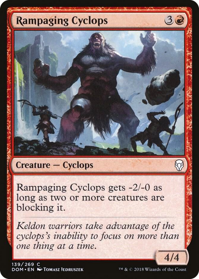0139 Rampaging Cyclops C Dominaria