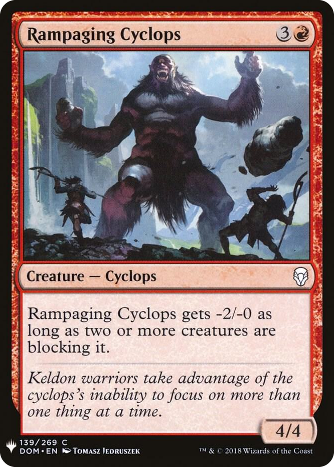 Rampaging Cyclops #139 C - The List Reprints Pokemon card