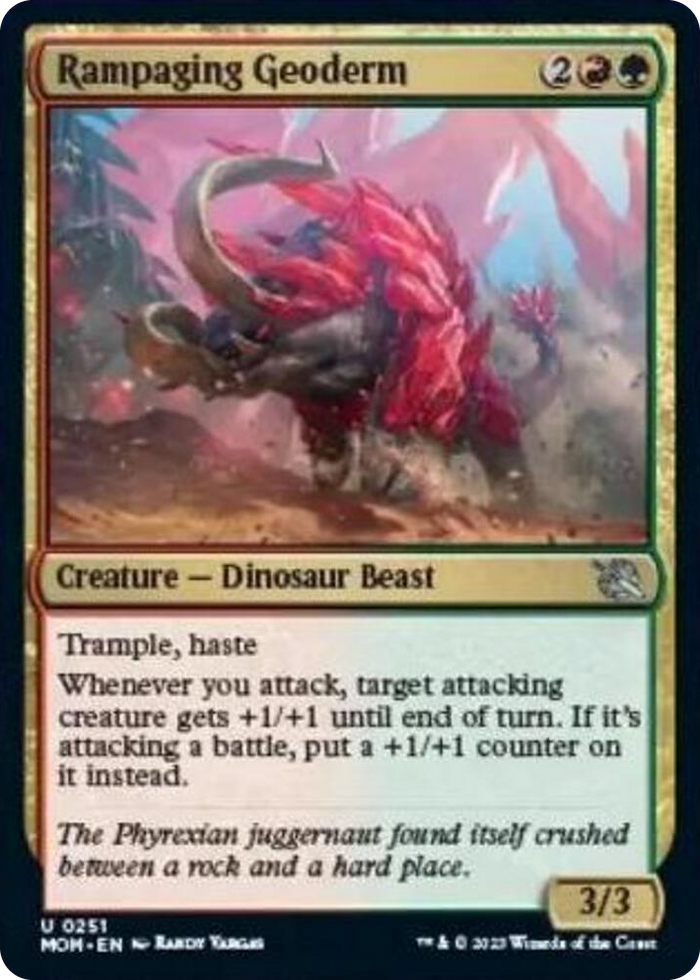 Rampaging Geoderm #251 U - March of the Machine Pokemon card