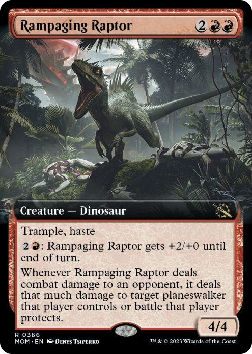 0366 Rampaging Raptor (Extended Art) R March of the Machine