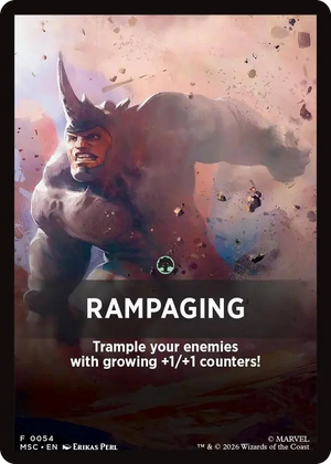 0054 Rampaging Theme Card T Commander: Marvel Super Heroes