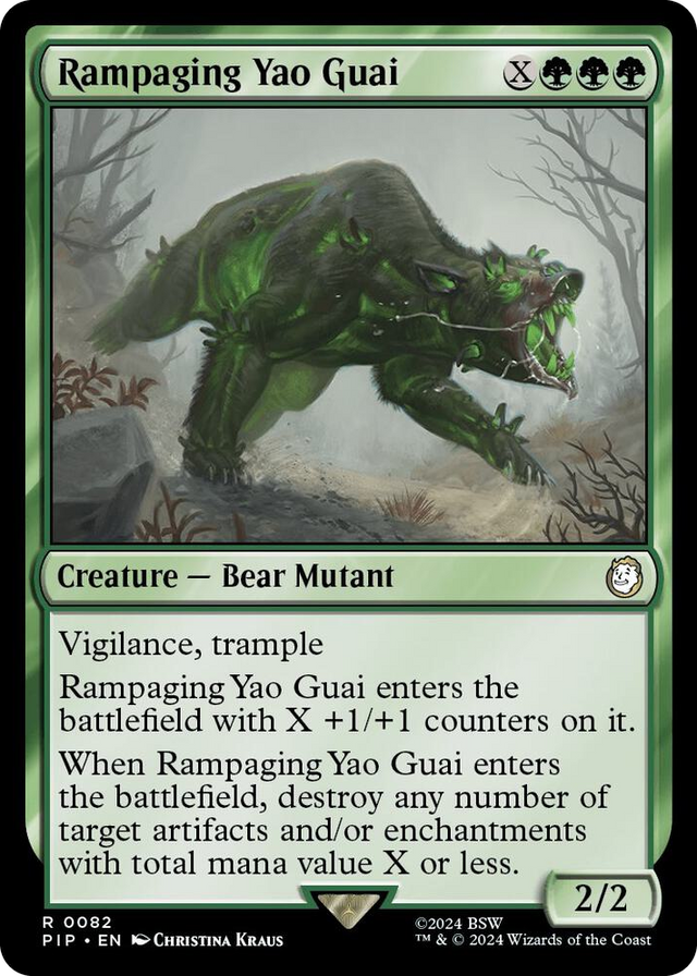 0082 Rampaging Yao Guai R Universes Beyond: Fallout