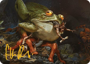 0032 Rampant Frogantua Art Card (Gold-Stamped Signature) S Art Series: Modern Horizons 3