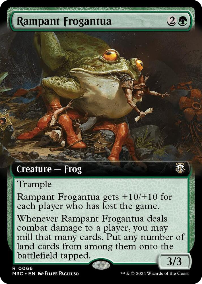 0066 Rampant Frogantua (Extended Art) R Commander: Modern Horizons 3