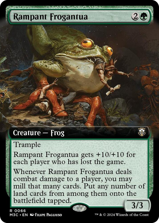 0066 Rampant Frogantua (Extended Art) (Ripple Foil) R Commander: Modern Horizons 3