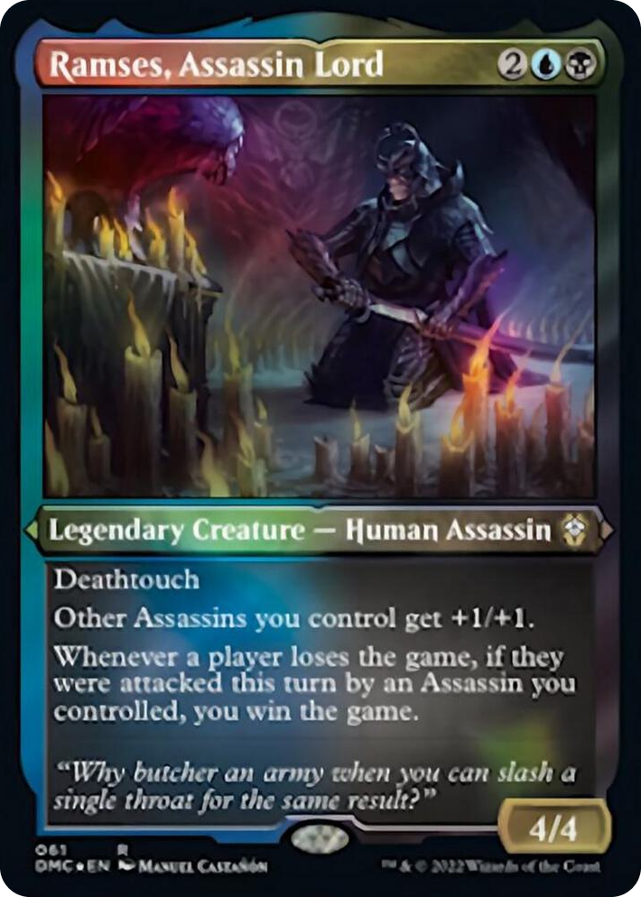 0061 Ramses, Assassin Lord (Foil Etched) R Commander: Dominaria United