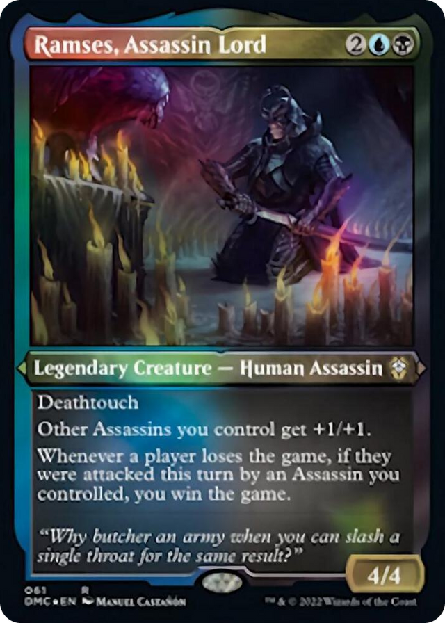 0061 Ramses, Assassin Lord (Foil Etched) R Commander: Dominaria United