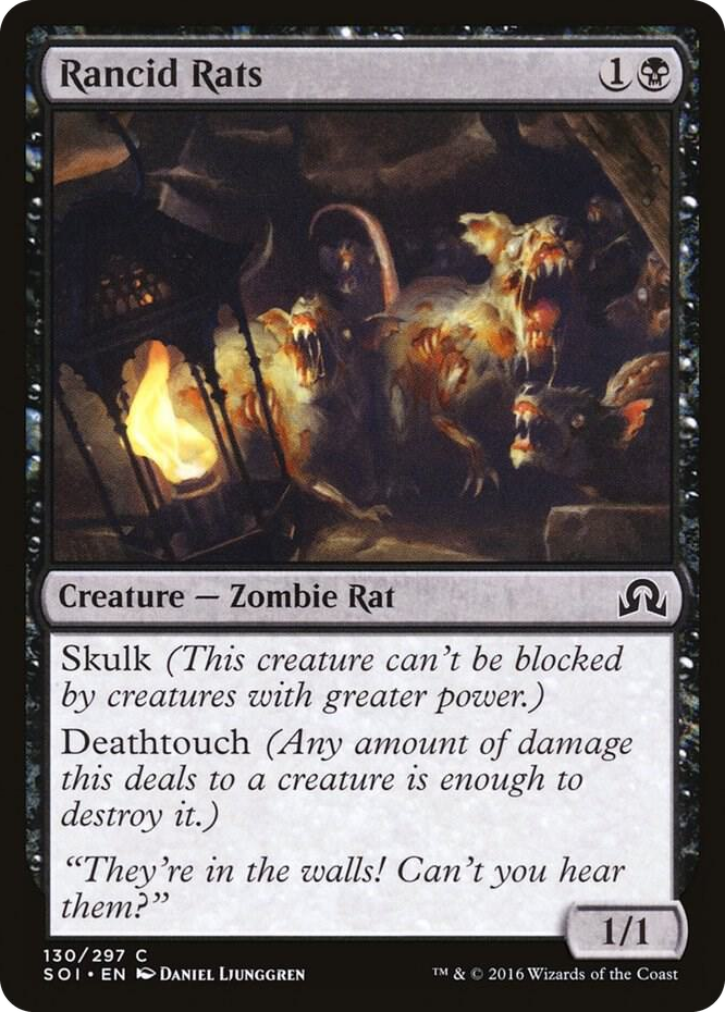 Rancid Rats #130 C - Shadows over Innistrad Pokemon card